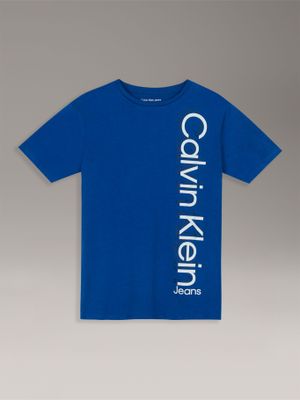 Polera Niño Vertically Azul Calvin Klein