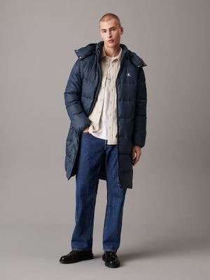 Parka Larga Essentials Down Azul Calvin Klein