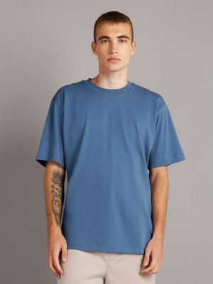 Polera Woven Label Relaxed Azul Calvin Klein