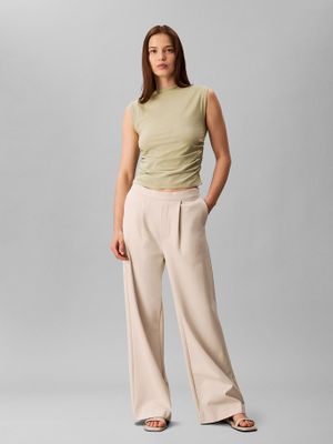 Imagen 2 del producto Blusa sin Mangas con Cuello Alto Verde Calvin Klein