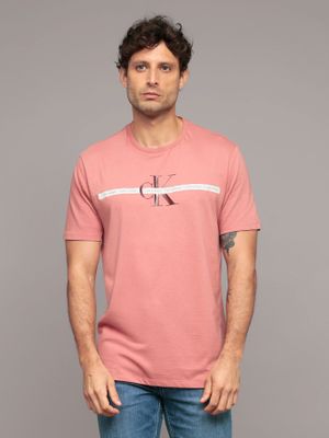 Polera Repeat Layered Rosado Calvin Klein