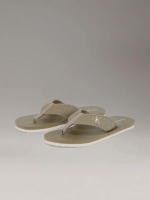Sandalias de Lona Beige Calvin Klein