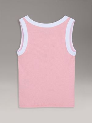 Imagen 2 del producto Polera Detalles Contraste Acanalada Rosado Calvin Klein