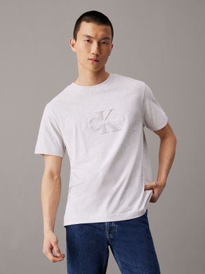 Polera Chenille Monologo P6G Gris Calvin Klein