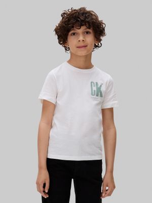 Polera Niño Chest Surf Graphic Blanco Calvin Klein