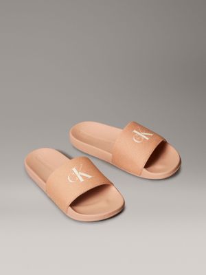 Sandalias de Lona Monogram Coral Calvin Klein