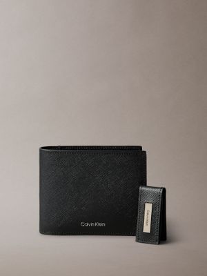 Imagen 1 del producto Set Billetera y Clip Billete Cuero Negro Calvin Klein