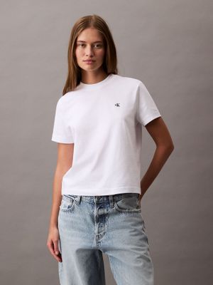 Polera con Logo Archive Blanco Calvin Klein