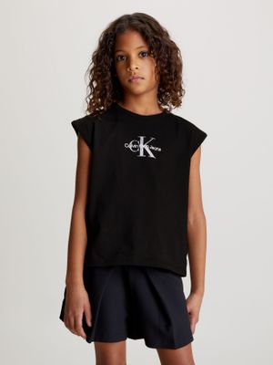 Polera Niño Monologo Relaxed Negro Calvin Klein