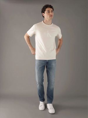 Imagen 2 del producto Polera con monograma brillante Beige Calvin Klein