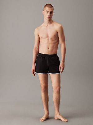 Traje Baño Corto Ck Monogram Negro Calvin Klein