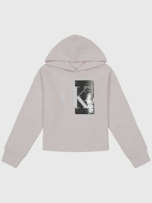 Imagen 2 del producto Polerón con Gorro Niña Split Box Rosado Calvin Klein