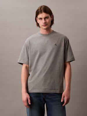Polera Relaxed con Monograma Archive Gris Calvin Klein
