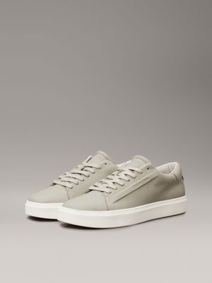 Zapatillas Low Top Lace Up Lth Beige Calvin Klein
