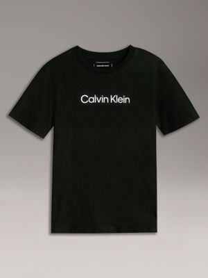 Polera Niño Logo Negro Calvin Klein