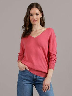 Sweater Cotton Viscose Coral Calvin Klein