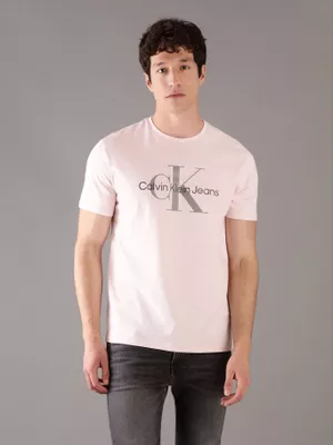 Polera Monogram Crew Rosado Calvin Klein
