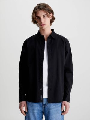 Camisa Monologo Badge Relaxed Negro Calvin Klein