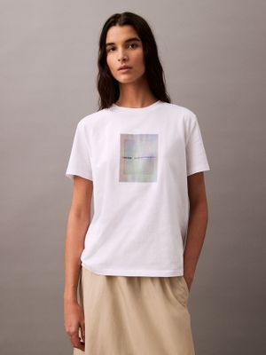 Imagen 1 del producto Polera Gráfico Logotipo Fotográfico Blanco Calvin Klein