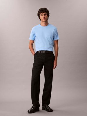 Imagen 2 del producto Polera Algodón Supima Redondo Celeste Calvin Klein