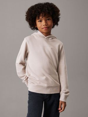 Polerón Niño con Gorro Shifted Beige Calvin Klein