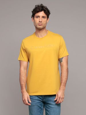 Polera con logotipo tonal Amarillo Calvin Klein