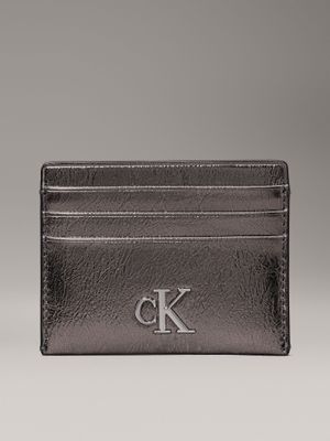 Tarjetero Minimal Monogram 6Cc Gris Calvin Klein