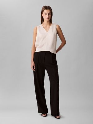 Imagen 2 del producto Blusa Plisse V-Neck Beige Calvin Klein