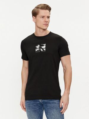 Polera Small Box y Logo Negro Calvin Klein