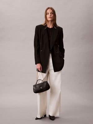 Imagen 2 del producto Bandolera Efecto Cocodrilo C Cadena Negro Calvin Klein