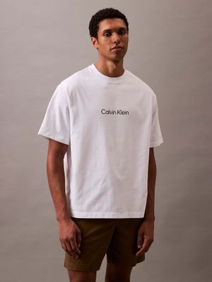 Imagen 1 del producto Polera Relaxed con Logo Blanco Calvin Klein