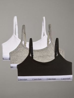 Imagen 1 del producto Pack 3 Cropped Bralettes Niña Multicolor Calvin Klein