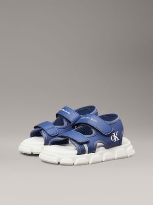 Sandalias Niño con Doble Velcro Azul Calvin Klein