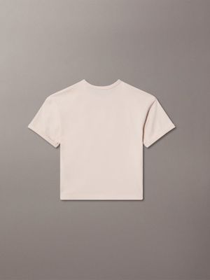 Imagen 2 del producto Polera Niña Seasonal Monologo Beige Calvin Klein