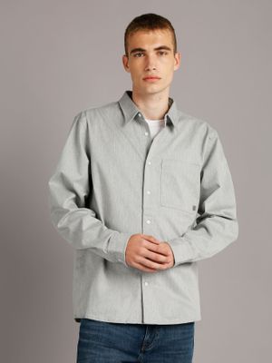 Camisa Utility Melange-Gris Calvin Klein
