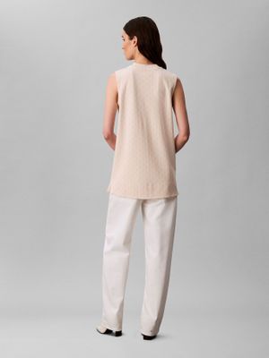 Imagen 2 del producto Blusa Con Logo En Jacquard Blanco Calvin Klein