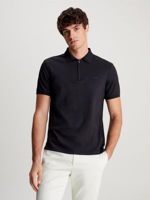 Polo Smooth Cotton Welt Negro Calvin Klein