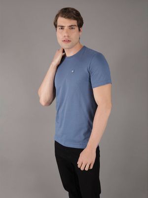 Polera Ck Embro Badge Azul Calvin Klein
