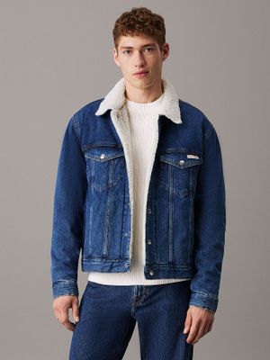 Chaqueta Denim Regular Sherpa Azul Calvin Klein