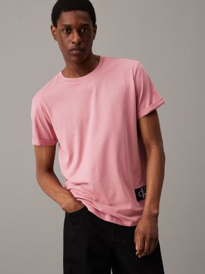 Imagen 1 del producto Polera Badge Turn Up LG Rosado Calvin Klein