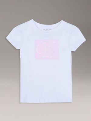 Polera Niña Classic Para Niña Blanco Calvin Klein