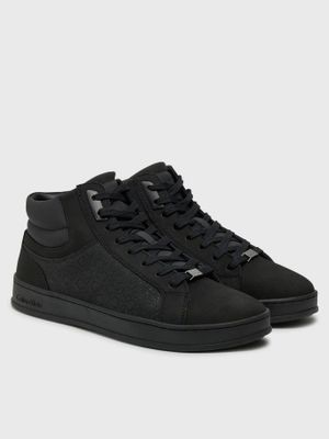 Zapatillas High Top Lace Up Mono Negro Calvin Klein