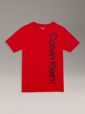 Imagen 1 del producto Polera Niño Vertically Rojo Calvin Klein
