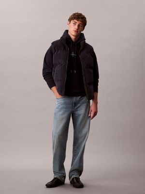 Imagen 2 del producto Polerón con Gorro y Tejido Felpa Azul Calvin Klein