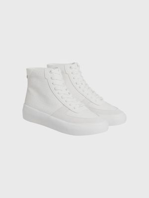 Zapatillas altas con monograma Blanco Calvin Klein