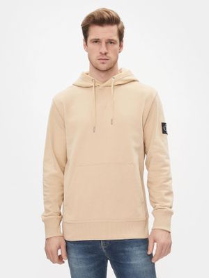 Polerón con Gorro Badge RAE Beige Calvin Klein