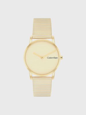 Reloj Linear Dial Mesh Dorado Calvin Klein