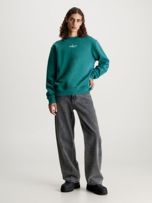 Imagen 2 del producto Polerón Monologo Crew Neck Verde Calvin Klein