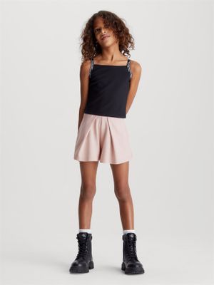 Falda Short Tape Skort Rosado Calvin Klein
