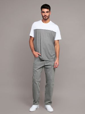 Imagen 2 del producto Polera Texture Blocked Piping Gris Calvin Klein